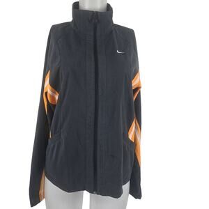 Nike Embroidered Logo Full Zip Front Pockets Women's Track Athletic Jacket L